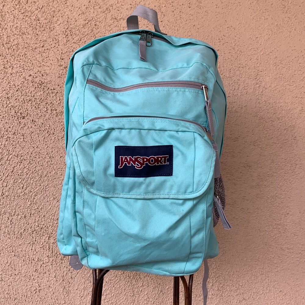 Jansport Laptop backpack. Turquoise Gray